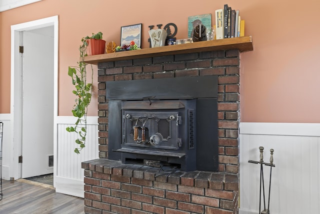 1568 Hill Rd, Canaan, ME 04924 - detailed view of wood finished floors and wainscoting