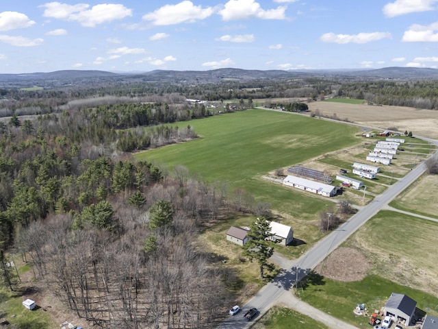 1568 Hill Rd, Canaan, ME 04924 - aerial view of property and surrounding area featuring mountains