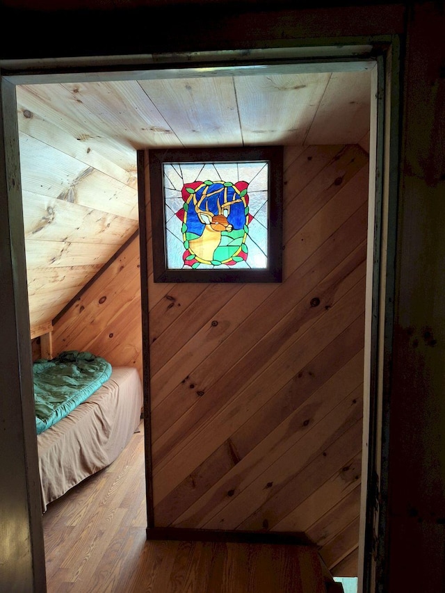 27 Kingman Beach Rd, Osborn, ME 04605 - detailed view of wooden walls and wood finished floors