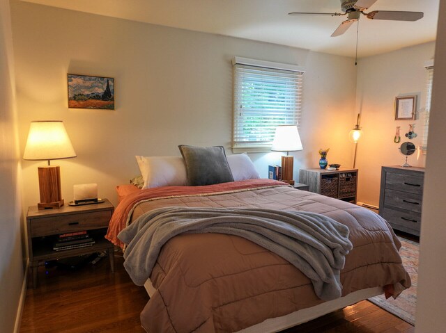 11 Moreau Ave, Lewiston, ME 04240 - bedroom featuring wood finished floors and a ceiling fan