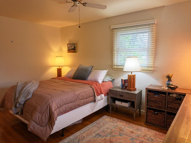 11 Moreau Ave, Lewiston, ME 04240 - bedroom with wood finished floors and a ceiling fan