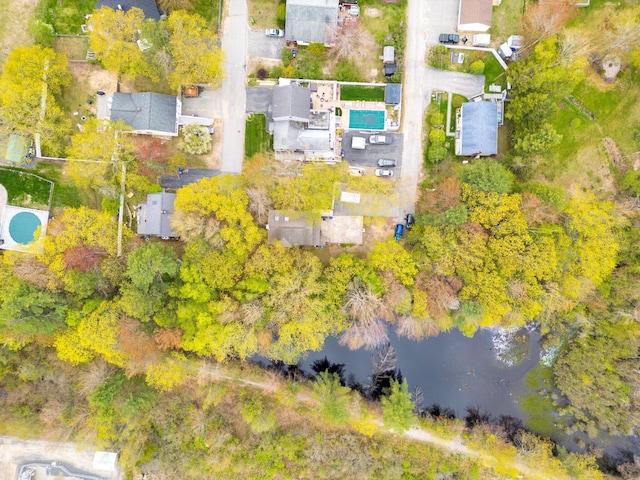 aerial view of a large body of water