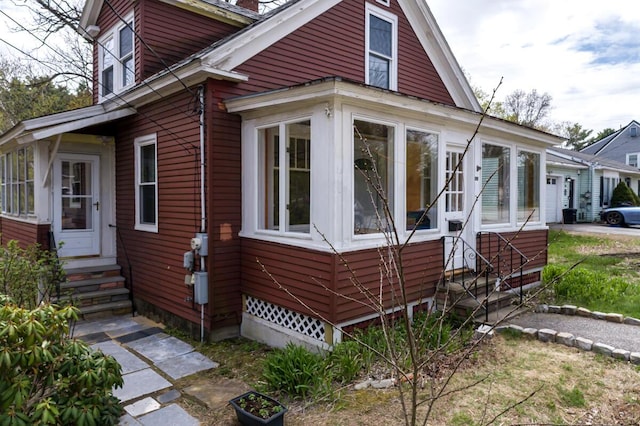 view of front of house featuring entry steps