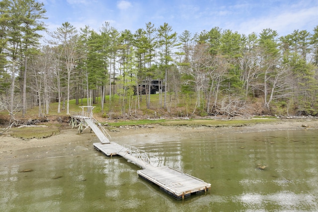 dock featuring a water view