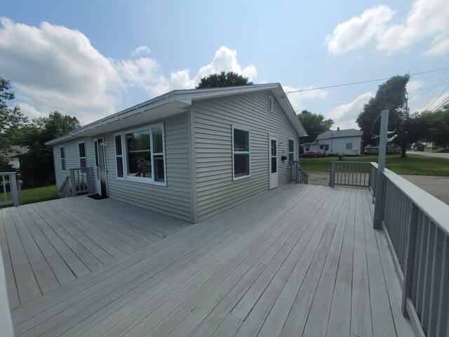 110 Lincoln St, Old Town, ME 04468 - view of wooden deck