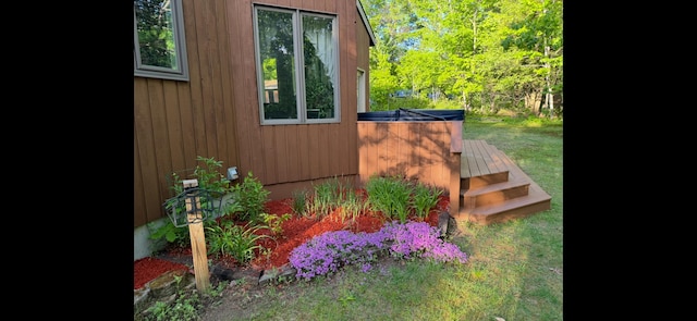 43 Webb River Dr, Dixfield, ME 04224 - view of home's exterior featuring a deck and a yard