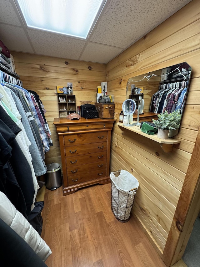 43 Webb River Dr, Dixfield, ME 04224 - spacious closet featuring a drop ceiling and wood finished floors