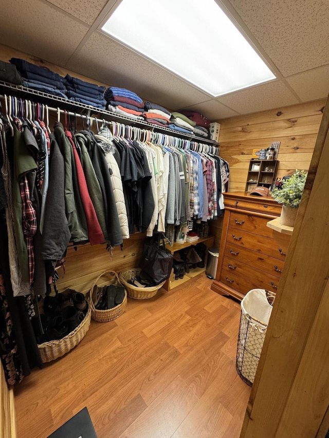 43 Webb River Dr, Dixfield, ME 04224 - spacious closet with a paneled ceiling and wood finished floors