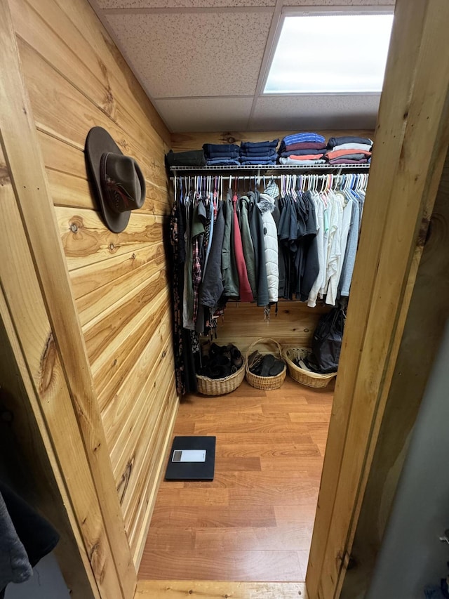 43 Webb River Dr, Dixfield, ME 04224 - spacious closet with a paneled ceiling and wood finished floors