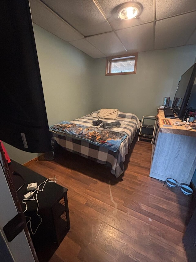 623 Gore Rd, Otisfield, ME 04270 - bedroom with wood finished floors and a paneled ceiling