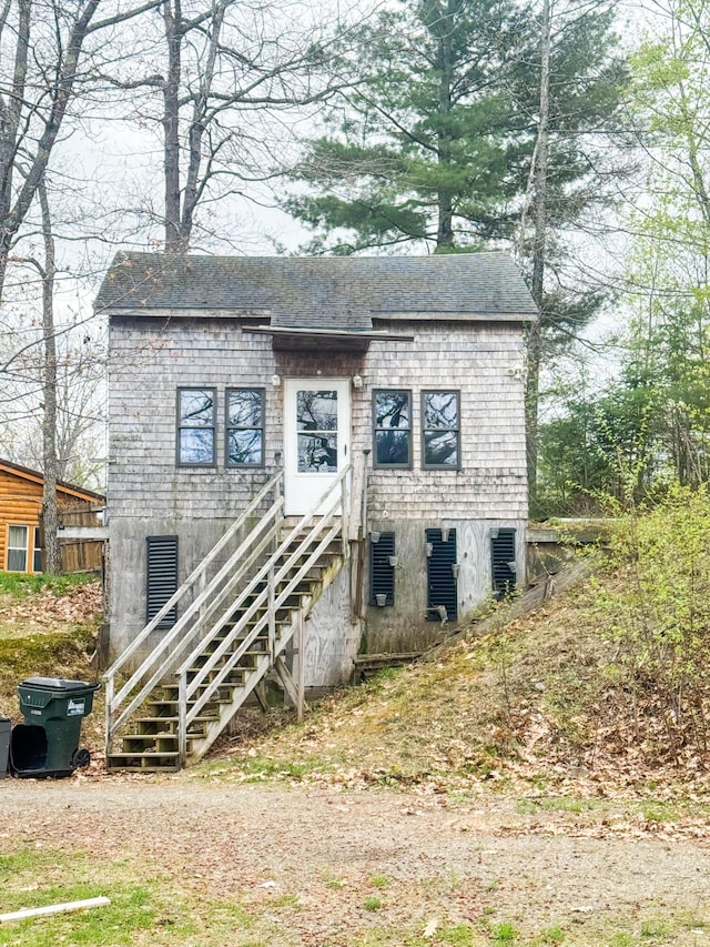 113 Sandy Beach Rd, Glenburn, ME 04401 - view of outdoor structure with stairs