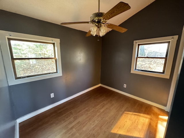 113 Sandy Beach Rd, Glenburn, ME 04401 - spare room with wood finished floors, healthy amount of natural light, baseboards, and a ceiling fan