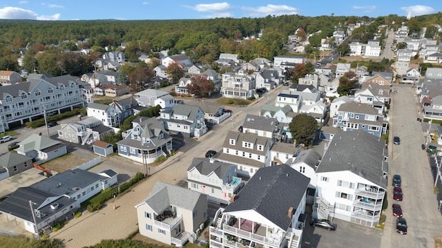 4 Union Ave, Old Orchard Beach, ME 04064 - aerial view of residential area with a heavily wooded area