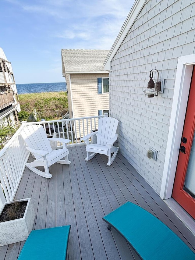 4 Union Ave, Old Orchard Beach, ME 04064 - wooden terrace featuring view of water and beach