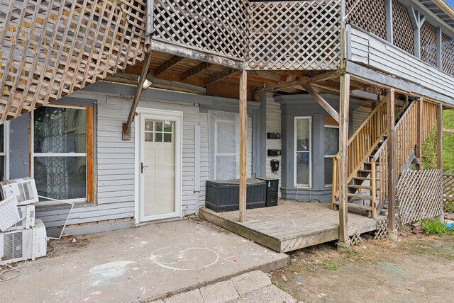 14 N St, Augusta, ME 04330 - view of patio / terrace with a deck and stairway