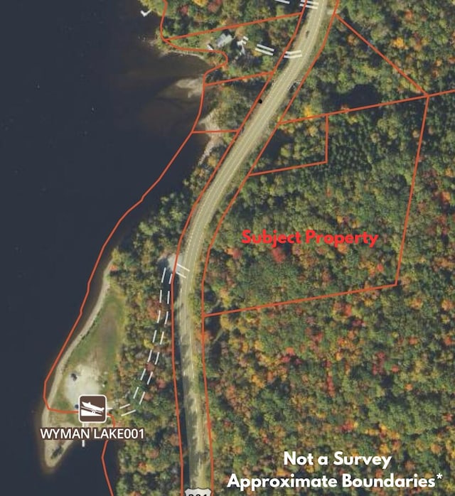 1429 Canada Rd, Moscow, ME 04920 - map of property location with property parcel outlined