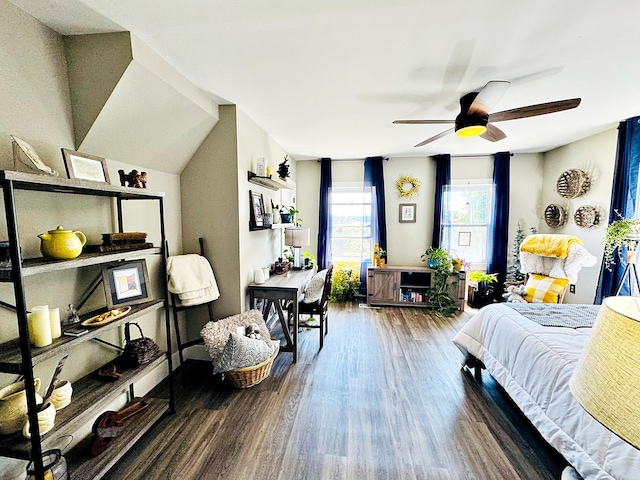 2 High St, Machias, ME 04654 - bedroom featuring wood finished floors and a ceiling fan