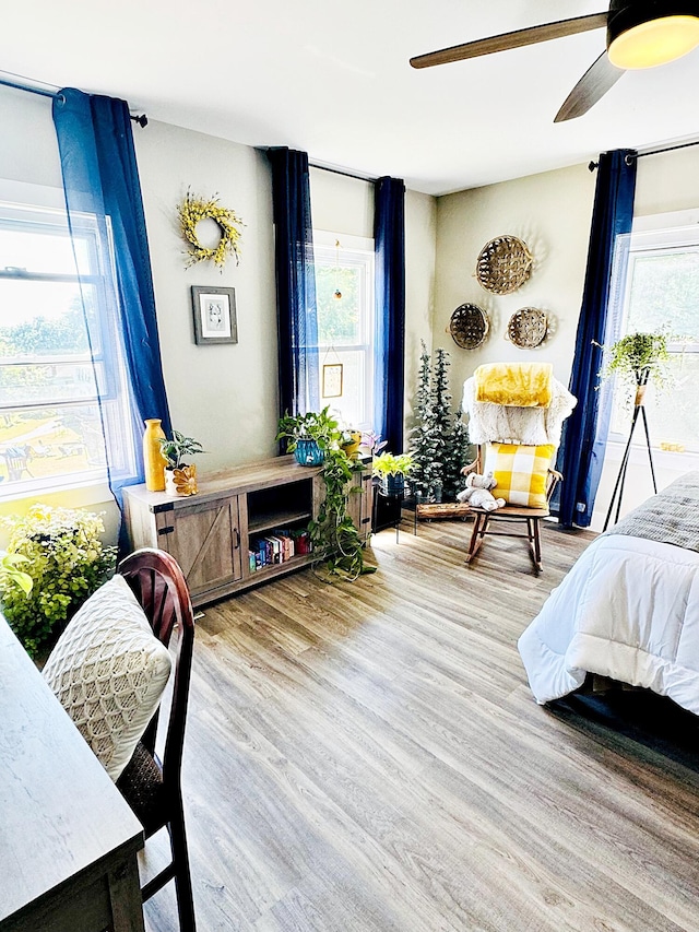2 High St, Machias, ME 04654 - bedroom featuring wood finished floors and a ceiling fan