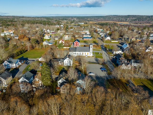 2 High St, Machias, ME 04654 - aerial view of property and surrounding area with nearby suburban area