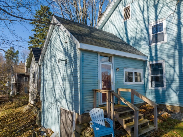 2 High St, Machias, ME 04654 - back of house with a shingled roof