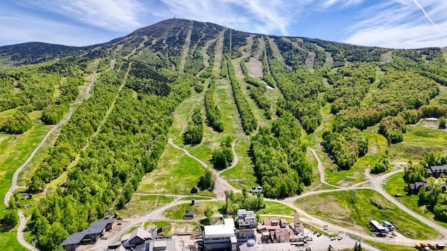 3027 Main St Unit 3027, Carrabassett Valley, ME 04947 - aerial view of a heavily wooded area and a mountain backdrop
