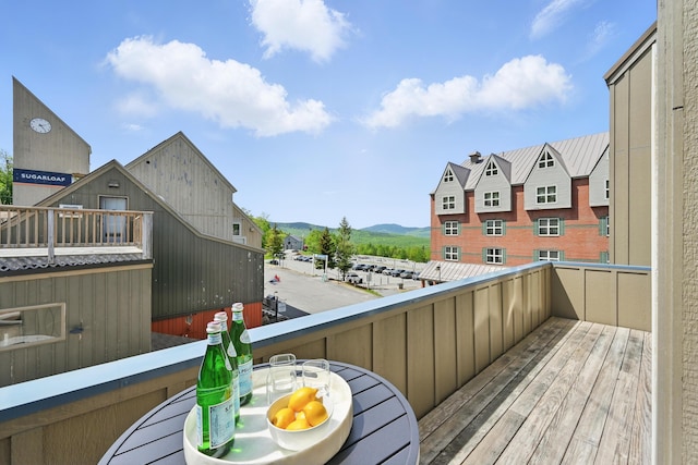 3027 Main St Unit 3027, Carrabassett Valley, ME 04947 - wooden terrace with a mountain view