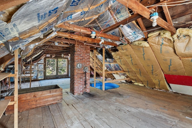 view of attic