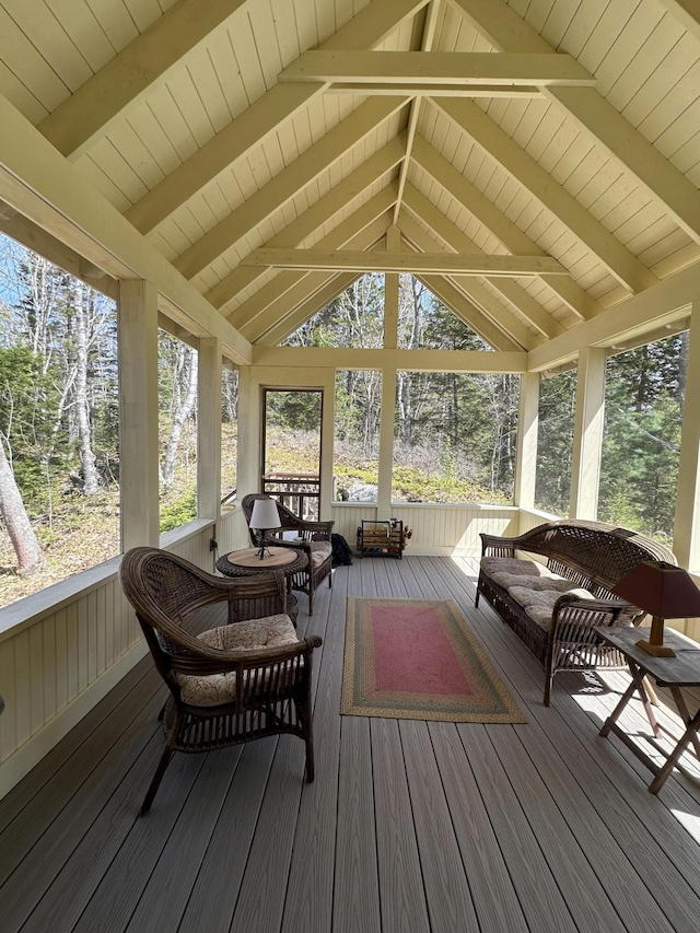 1157 Back Cv, Waldoboro, ME 04572 - sunroom featuring plenty of natural light and an outdoor hangout area