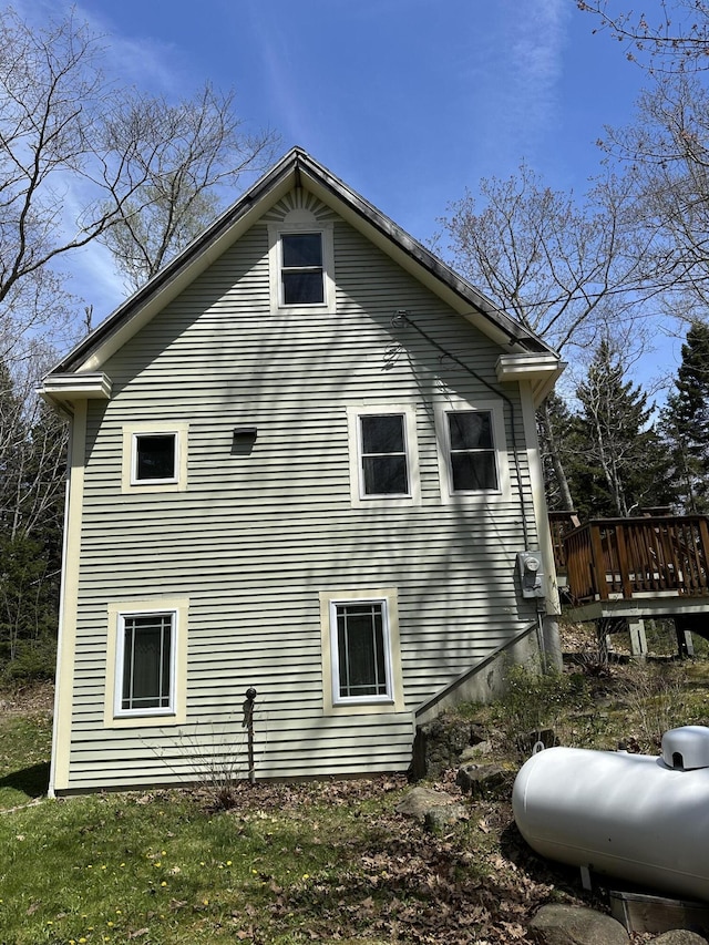 1157 Back Cv, Waldoboro, ME 04572 - view of side of home with a wooden deck