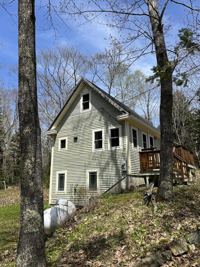 1157 Back Cv, Waldoboro, ME 04572 - view of home's exterior with a wooden deck