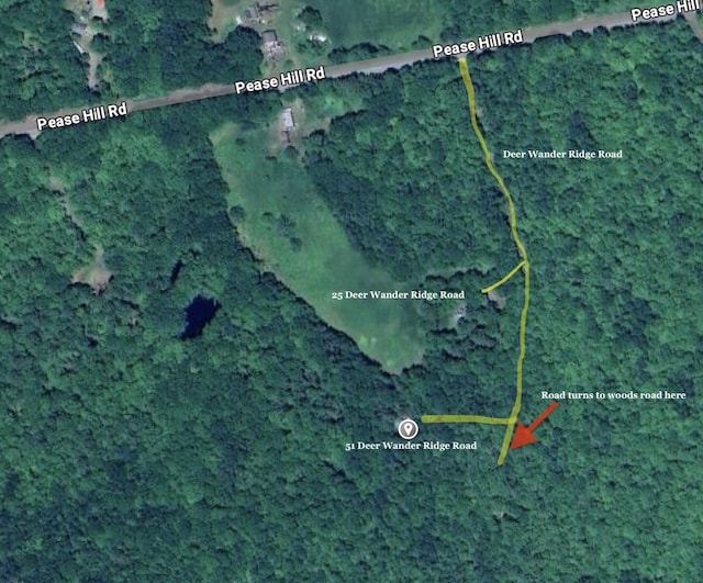 aerial view of property's location