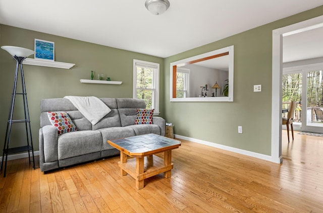 7 Canterbury Pines Dr, Gorham, ME 04038 - living area featuring light wood finished floors and baseboards