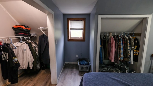 1 Nichols St, Bath, ME 04530 - bedroom with wood finished floors, a closet, and baseboards