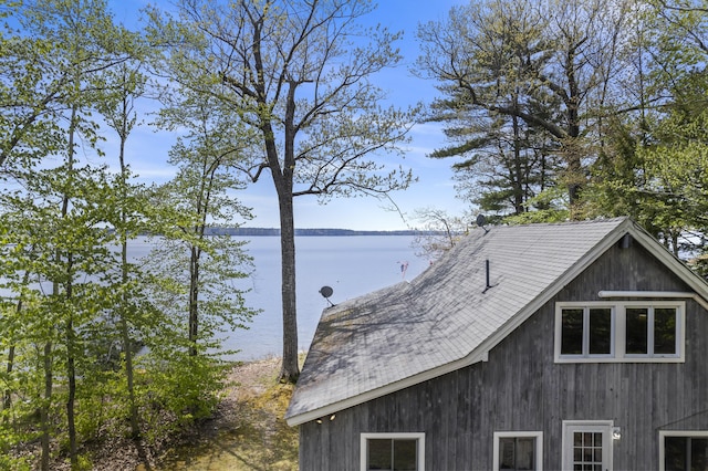 489 Leisure Ln, Frye Island, ME 04071 - view of property exterior with a water view