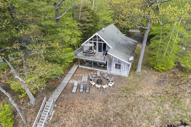 489 Leisure Ln, Frye Island, ME 04071 - aerial view of property and surrounding area