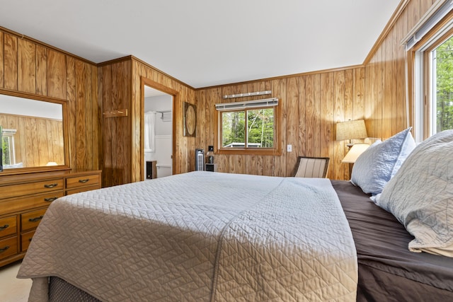 489 Leisure Ln, Frye Island, ME 04071 - bedroom featuring wooden walls