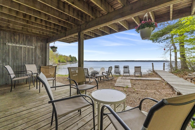 489 Leisure Ln, Frye Island, ME 04071 - dock featuring a water view