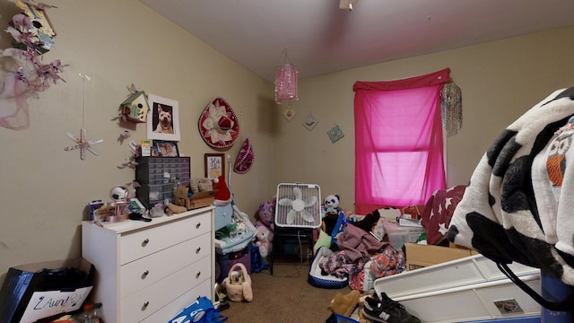 bedroom featuring carpet