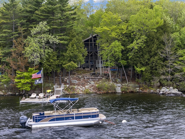 186 Ridge Rd, Frye Island, ME 04071 - dock featuring a water view