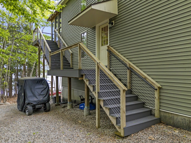 186 Ridge Rd, Frye Island, ME 04071 - view of side of home with stairway