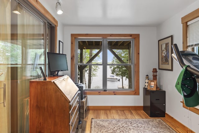 186 Ridge Rd, Frye Island, ME 04071 - office space with light wood-style flooring and baseboards