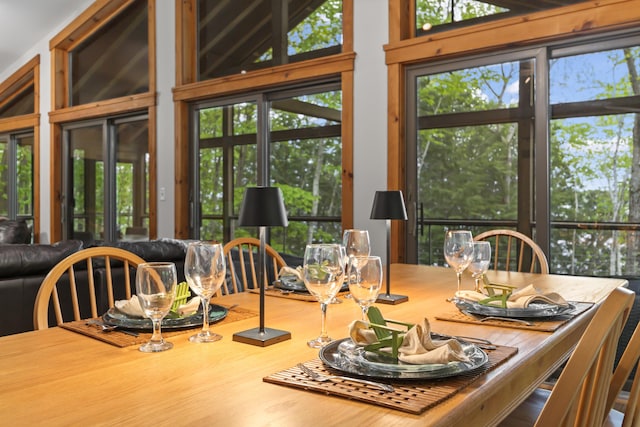 186 Ridge Rd, Frye Island, ME 04071 - dining area with plenty of natural light