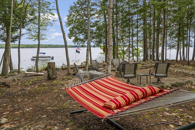 186 Ridge Rd, Frye Island, ME 04071 - view of yard featuring a water view