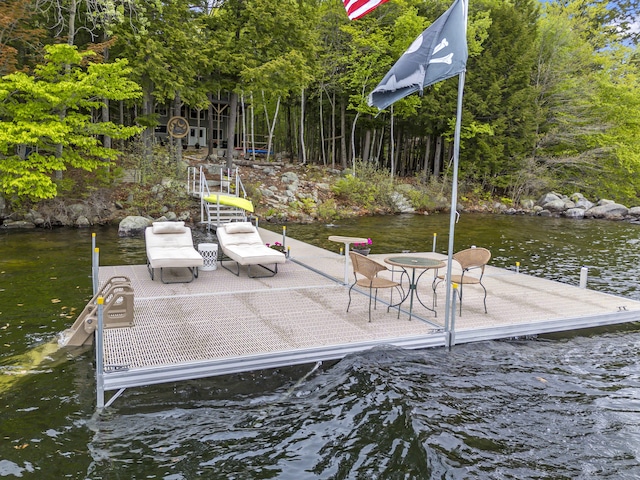 186 Ridge Rd, Frye Island, ME 04071 - dock area with a water view