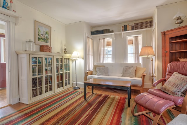 6 Sea St, Northeast Harbor, Mount Desert, ME 04662 - living area with baseboards and ornamental molding