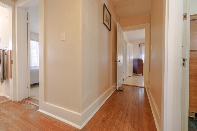 6 Sea St, Northeast Harbor, Mount Desert, ME 04662 - hall with hardwood / wood-style flooring and baseboards