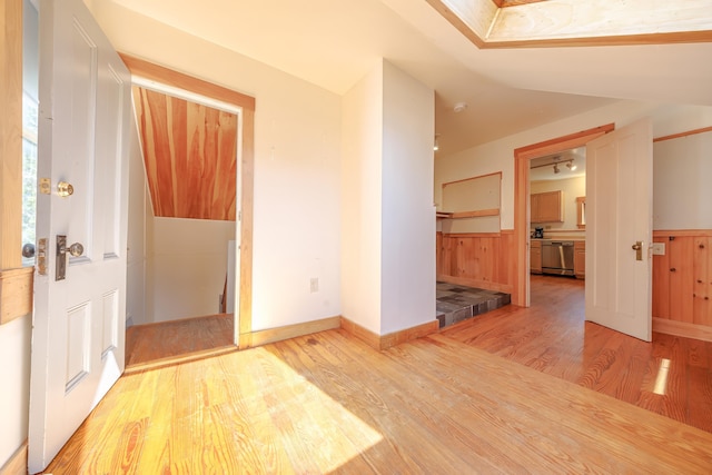 6 Sea St, Northeast Harbor, Mount Desert, ME 04662 - foyer featuring light wood-style floors and wainscoting