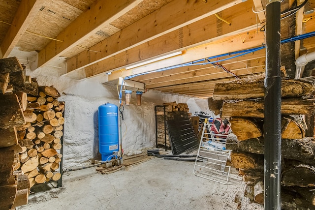 view of unfinished attic