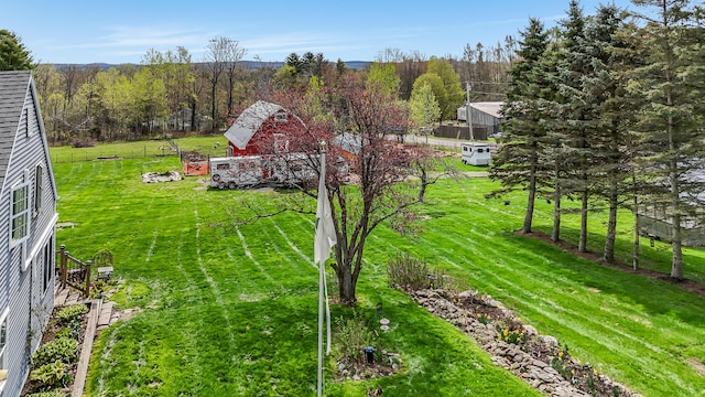 drone / aerial view of a heavily wooded area