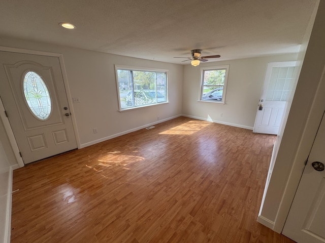29 Faith St, Lisbon, ME 04252 - entrance foyer featuring ceiling fan, light wood-style flooring, baseboards, and recessed lighting